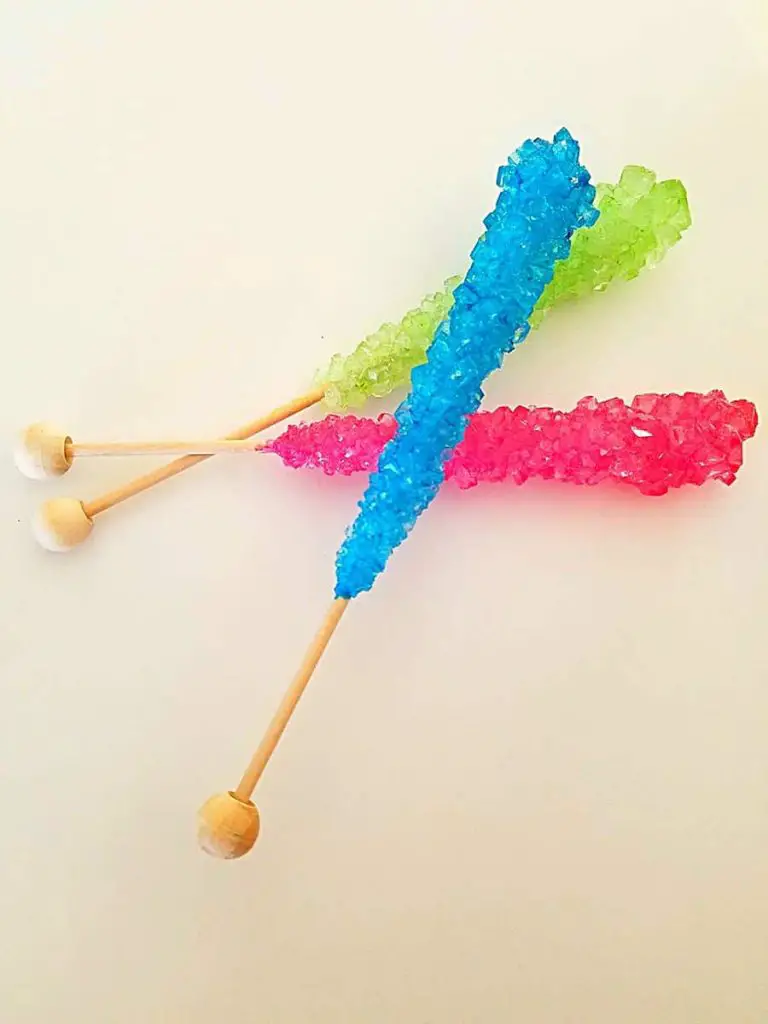 Fast rock candies on a stick