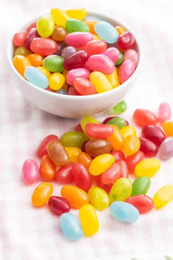 Jelly beans in a bowl