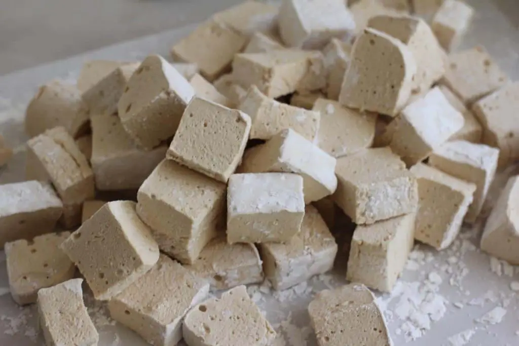 Pile of homemade marshmallows