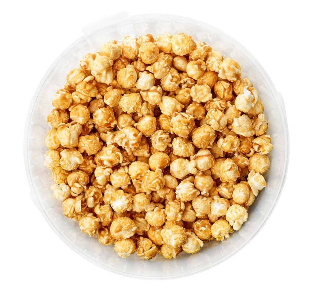 Caramel popcorn in a bowl