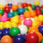 multi colored gumballs