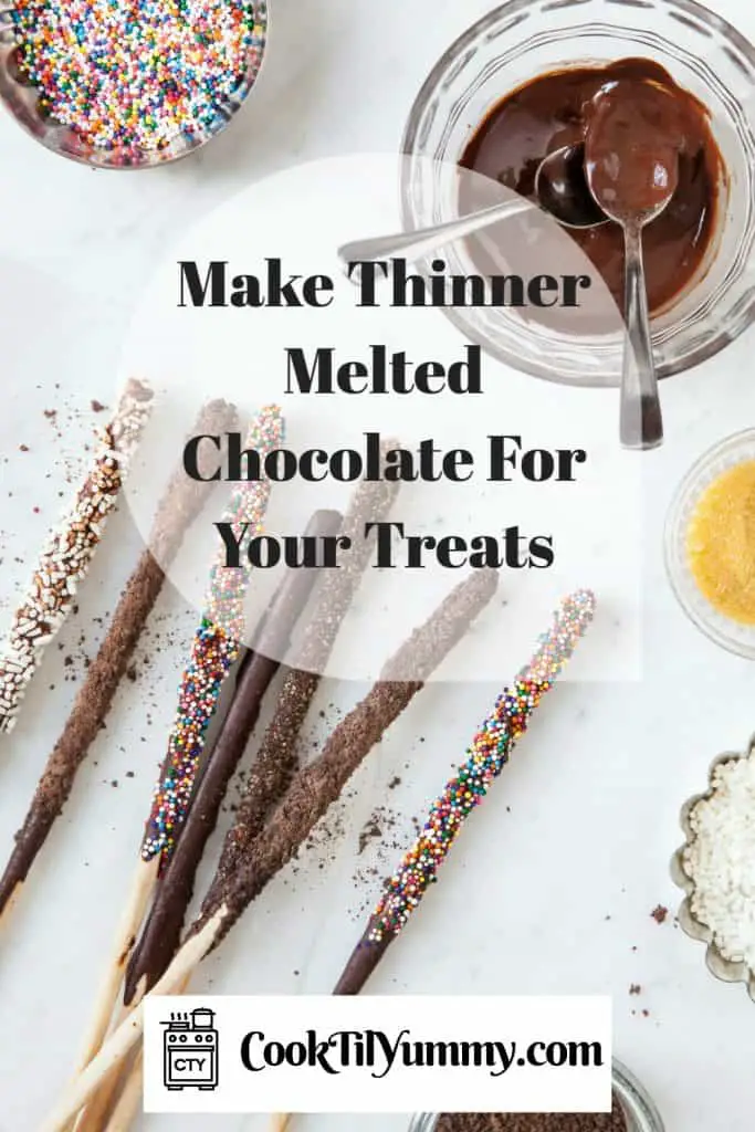 Sometimes you need to make chocolate thinner so it’s the right consistency for your treats. Luckily, it’s pretty easy to thin chocolate and there are even multiple ways to do it. Find out what they are in this blog post!