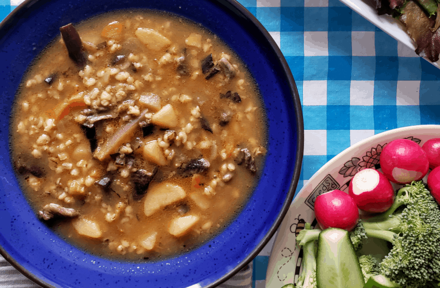 Homemade Beef Barley Soup With Ground Beef