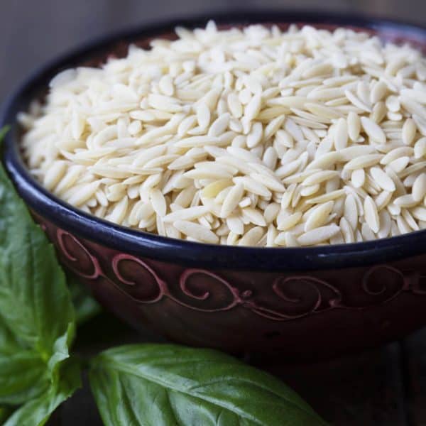 Orzo Pasta Salad With Wild Rice In A Lemon Dressing