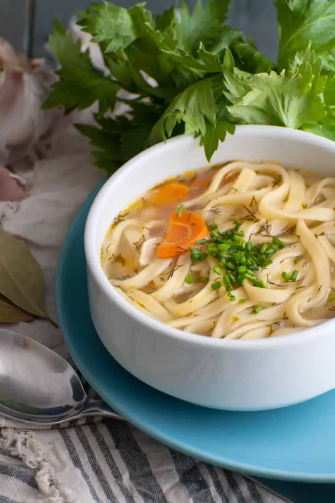 Vegan Chicken Noodle Soup With Soy Curls