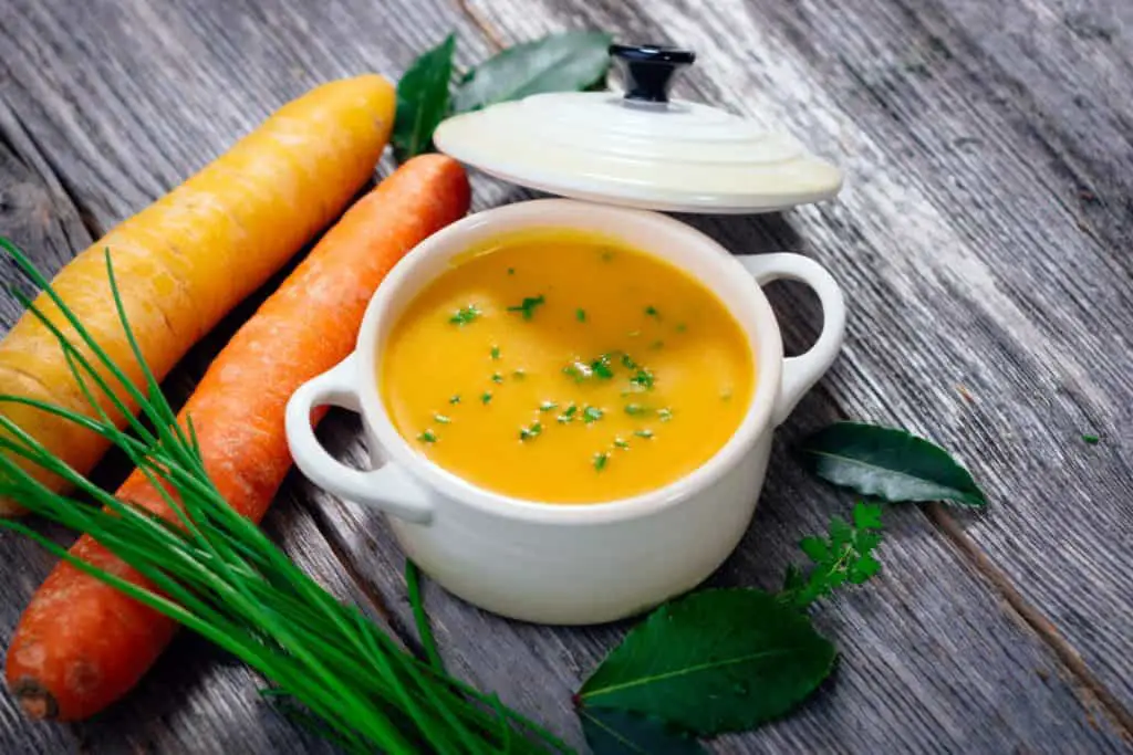 Vegan Sweet Potato, Carrot And Ginger Soup