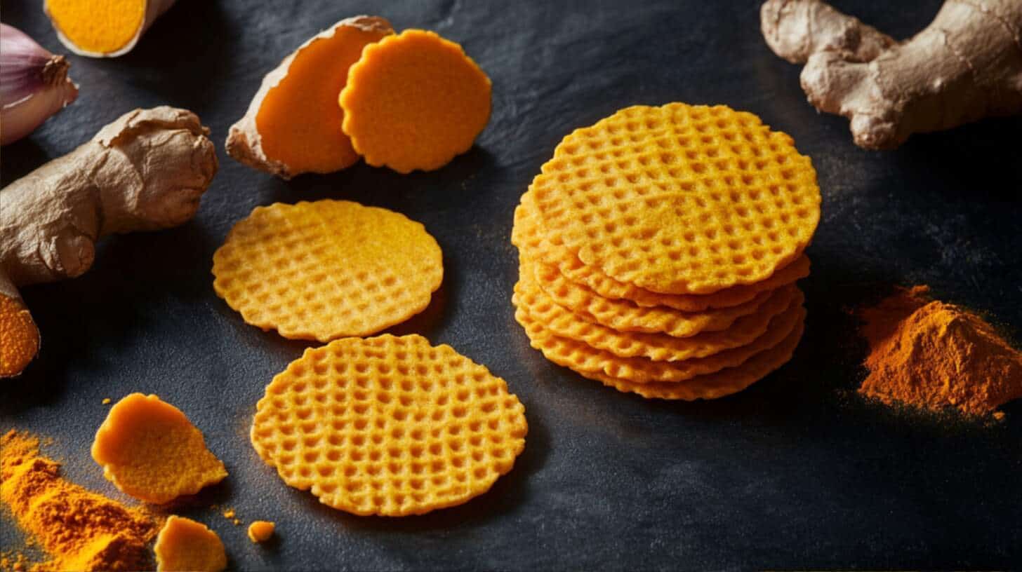 Golden Turmeric Wafer Cookies Featured Image