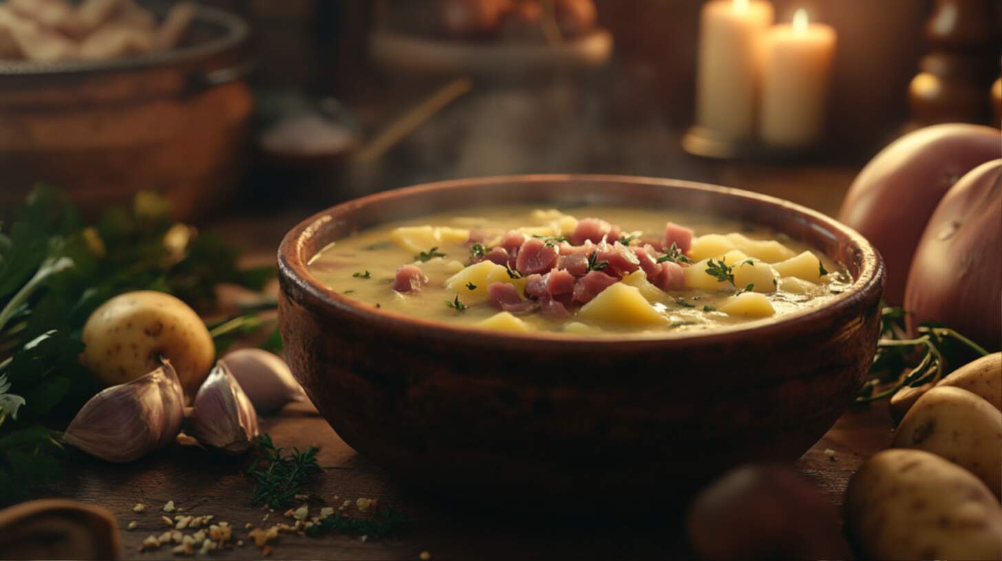 Hearty Potato Soup Recipe With Ham Featured Image