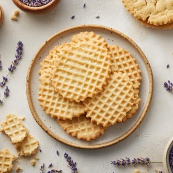 Lavender Wafer Cookies Featured Image