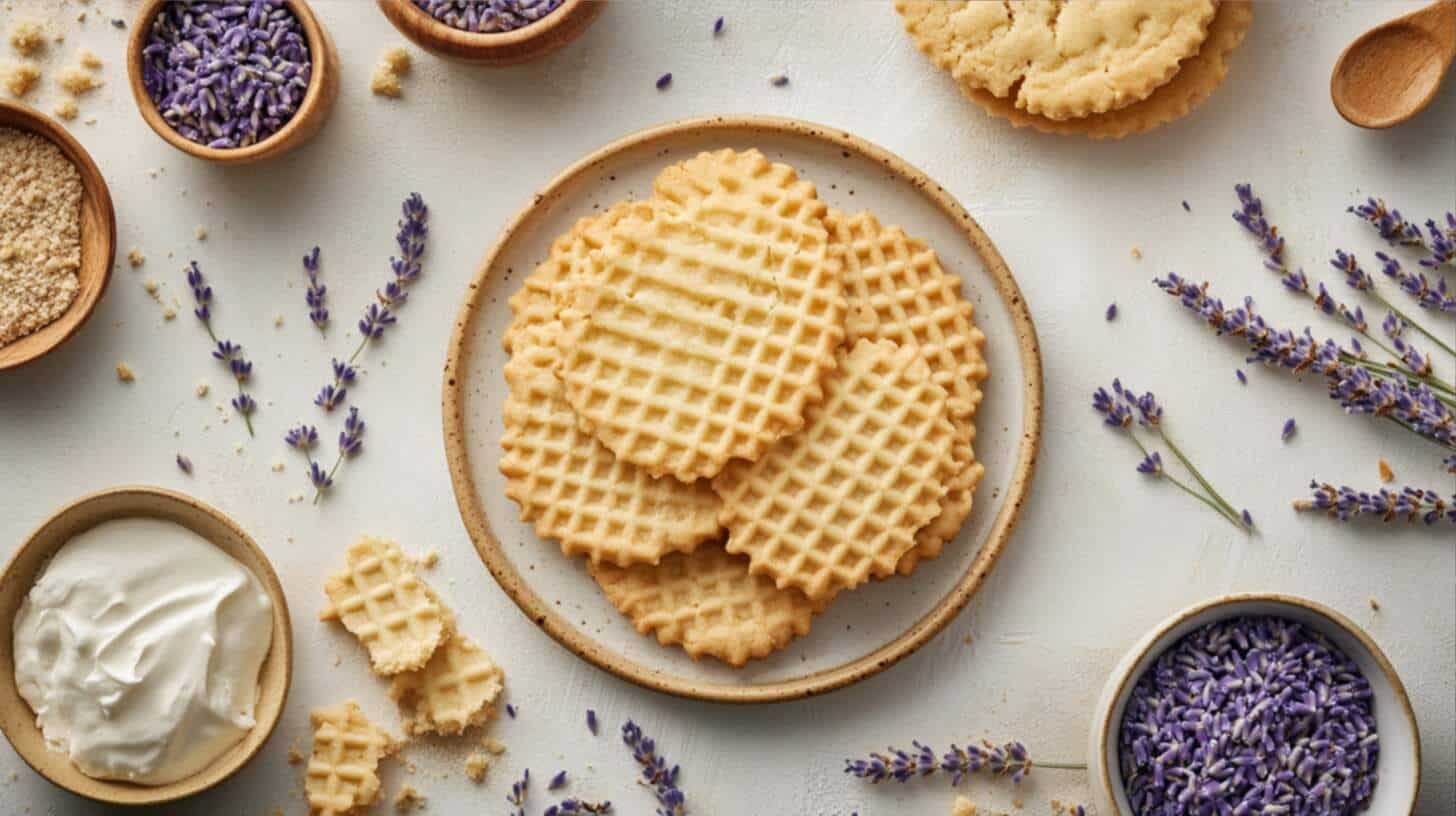 Lavender Wafer Cookies Featured Image